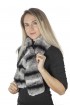 Rex chinchilla fur scarf - fur on both sides